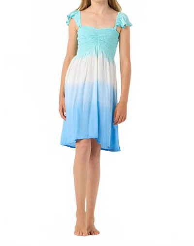Tiare Hawaii Kids' Girls Hollie Dress In Ocean Ombre In Blue