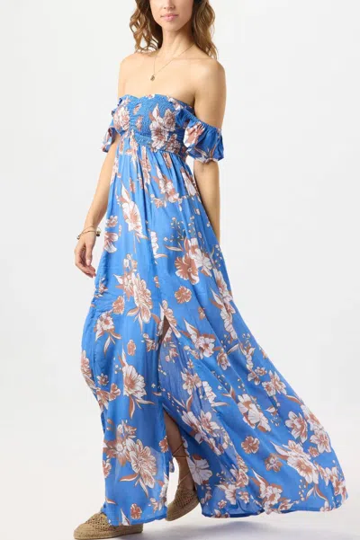 Tiare Hawaii Hollie Maxi Dress In Blooming Orchid Blue