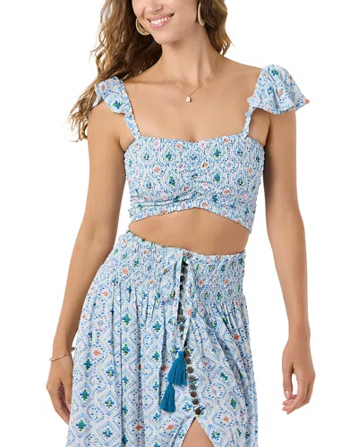 Tiare Hawaii Hollie Sweetheart Crop Top In Sedona Blue
