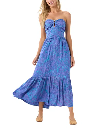 Tiare Hawaii Honey Slim Fit Maxi Dress In Blue