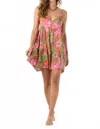 Tiare Hawaii Jenna Mini Dress In Molokai Florals Lava In Multi