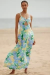 Tiare Hawaii June Sleeveless Maxi Dress In Blue