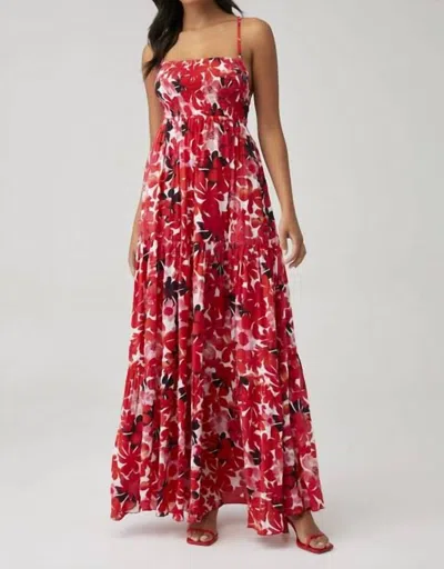 Tiare Hawaii Kailani Maxi Dress In Fiji Flowers Red