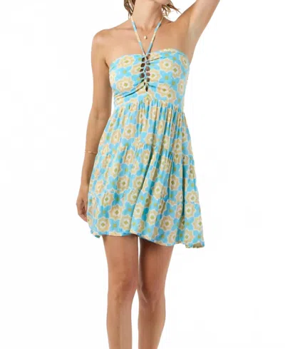 Tiare Hawaii Perth Mini Dress In Casablanca Turquoise Sand In Multi