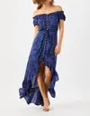 Tiare Hawaii Riviera Maxi Dress In Batik Blue Bubbles In Blue