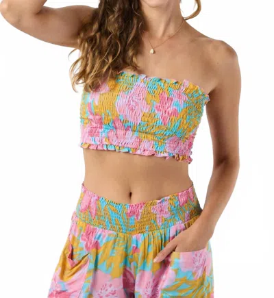 Tiare Hawaii Ruffle Crop Top In Honduras Turquoise In Multi