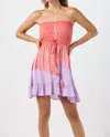 Tiare Hawaii Ryden Mini Dress In Coral Berry Ombre In Multi