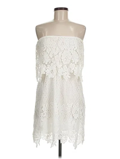 Pre-owned Tiare Hawaii Sleeveless Top Ivory Strapless Neckline Tops In White