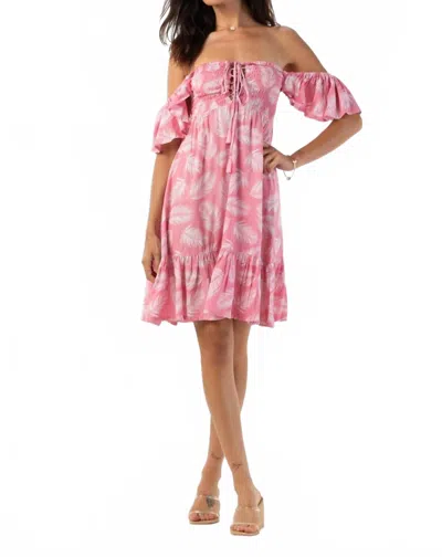 Tiare Hawaii Sun Rays Mini Dress In Palm Rose In Pink