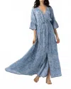 Tiare Hawaii Surry Maxi Dress In Batik Dreams Chambray In Blue