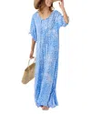 Tiare Hawaii Todos Santos Maxi Dress Swim Cover-up In Pebbles Chambray