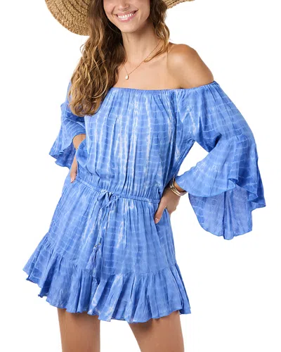 Tiare Hawaii Wildflower Romper In Azure Ripples