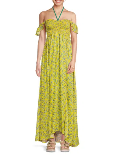 Tiare Hawaii Women's Hollie Flutter Sleeve Cover Up Dress In Yellow