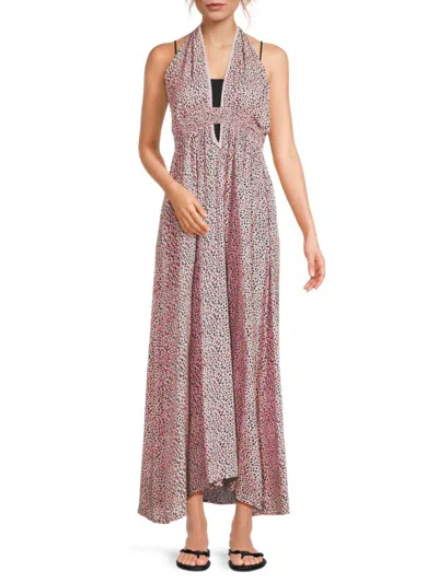 Tiare Hawaii Women's Kelia Print Open Back Maxi Dress In Pink