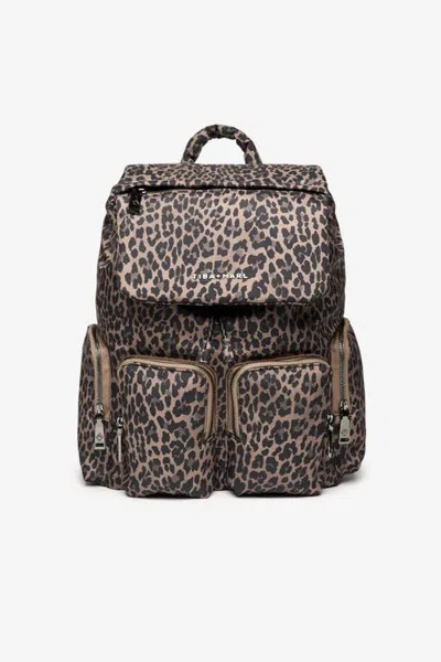 Tiba + Marl Alto Changing Backpack Brown Tonal Leopard In Animal Print