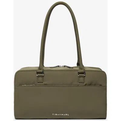 Tiba + Marl Riley Compact East-west Changing Bag Woven In Green