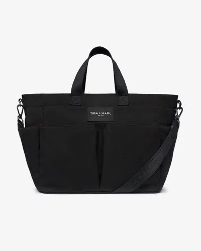 Tiba + Marl Women's Canvas Pocket Tote Black