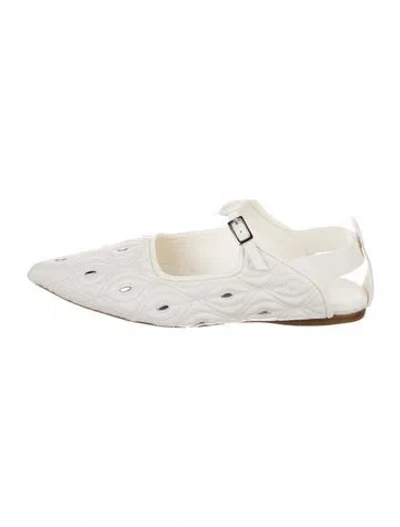 Pre-owned Tibi 2024 Rudolph Studded Mary Jane Flats In White