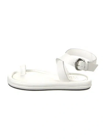 Pre-owned Tibi 2025 Dwayne Sandals In White