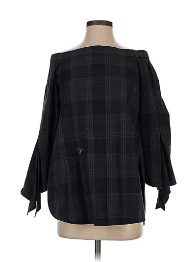 Pre-owned Tibi 3/4 Sleeve Blouse In Black