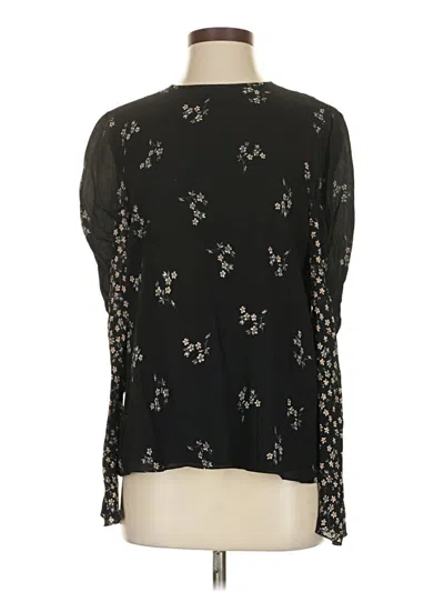 Pre-owned Tibi 3/4 Sleeve Blouse In Black