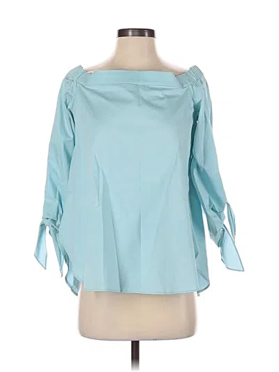 Pre-owned Tibi 3/4 Sleeve Blouse In Blue