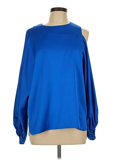 Pre-owned Tibi 3/4 Sleeve Blouse In Blue
