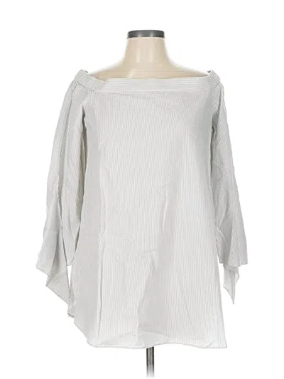 Pre-owned Tibi 3/4 Sleeve Blouse In Gray