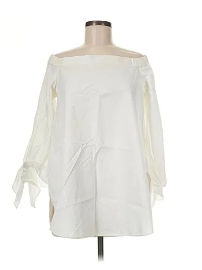 Pre-owned Tibi 3/4 Sleeve Blouse In Ivory