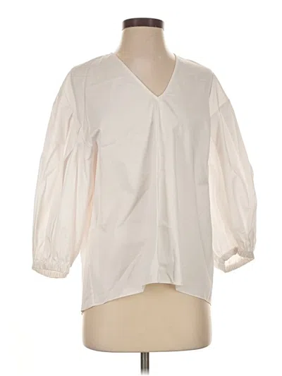Pre-owned Tibi 3/4 Sleeve Blouse In Ivory