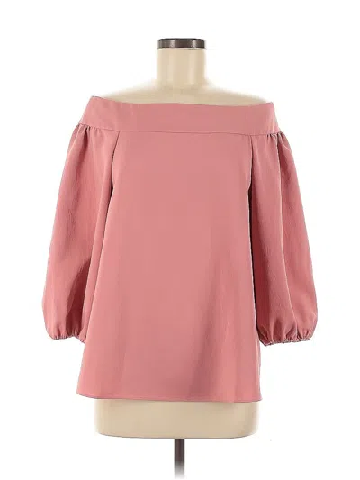 Pre-owned Tibi 3/4 Sleeve Blouse In Pink
