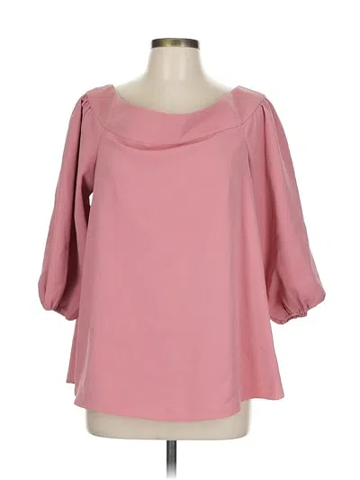 Pre-owned Tibi 3/4 Sleeve Blouse In Pink