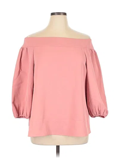 Tibi 3/4 Sleeve Blouse In Pink