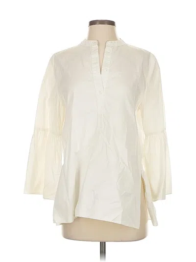 Pre-owned Tibi 3/4 Sleeve Blouse In White