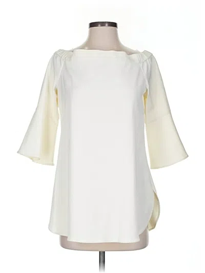 Pre-owned Tibi 3/4 Sleeve Blouse In White