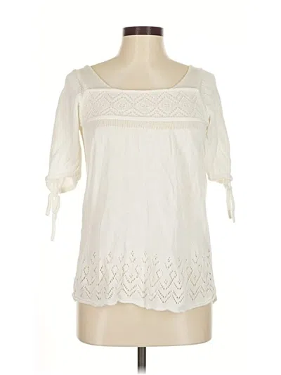 Pre-owned Tibi 3/4 Sleeve Blouse In White