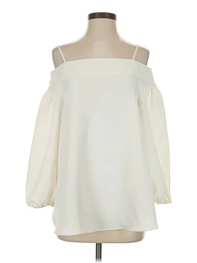 Pre-owned Tibi 3/4 Sleeve Blouse In White