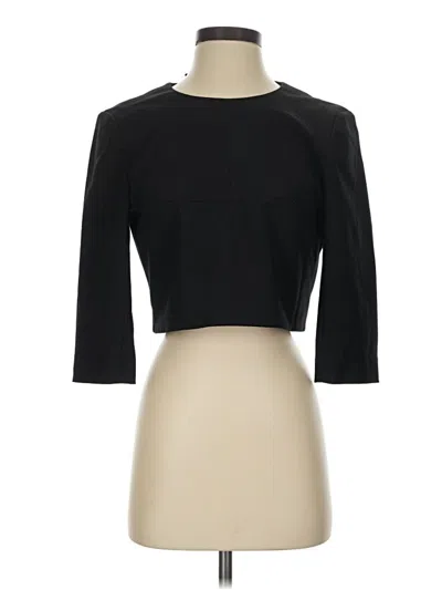 Pre-owned Tibi 3/4 Sleeve Top Black Boatneck Tops