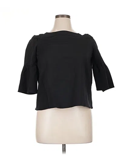 Pre-owned Tibi 3/4 Sleeve Top Black Square Neckline Tops