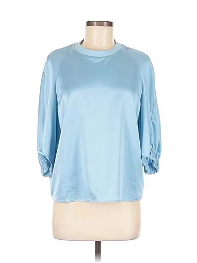 Pre-owned Tibi 3/4 Sleeve T-shirt In Blue