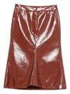 Tibi A-line Midi Skirt In Brown