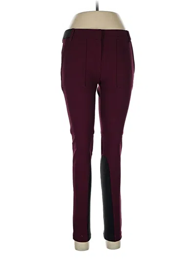 Pre-owned Tibi Active Pants In Burgundy