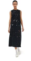 Tibi Patch Pocket Buckle Halter A-line Dress In Black