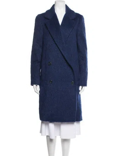 Pre-owned Tibi Alpaca Coat In Blue