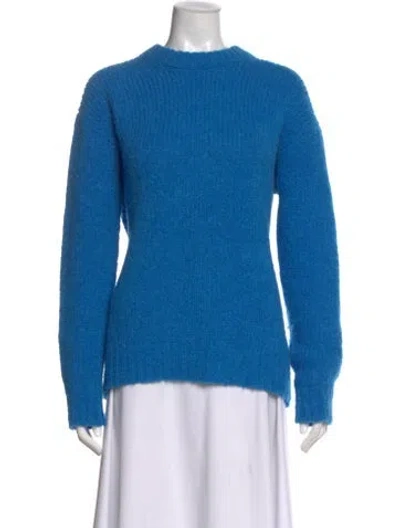 Pre-owned Tibi Alpaca Crew Neck Sweater In Blue