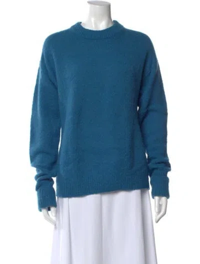 Pre-owned Tibi Alpaca Crew Neck Sweater In Blue