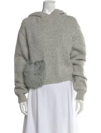 Pre-owned Tibi Alpaca Crew Neck Sweater In Gray