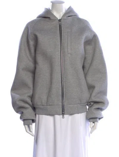Pre-owned Tibi Alpaca Crew Neck Sweater In Gray