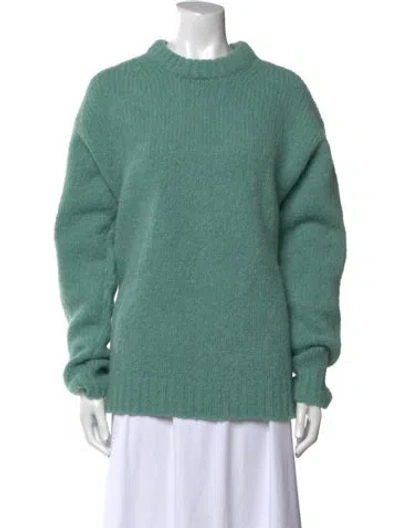 Pre-owned Tibi Alpaca Crew Neck Sweater In Green