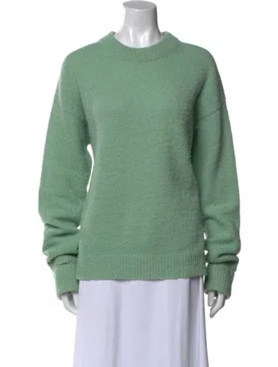 Pre-owned Tibi Alpaca Crew Neck Sweater In Green